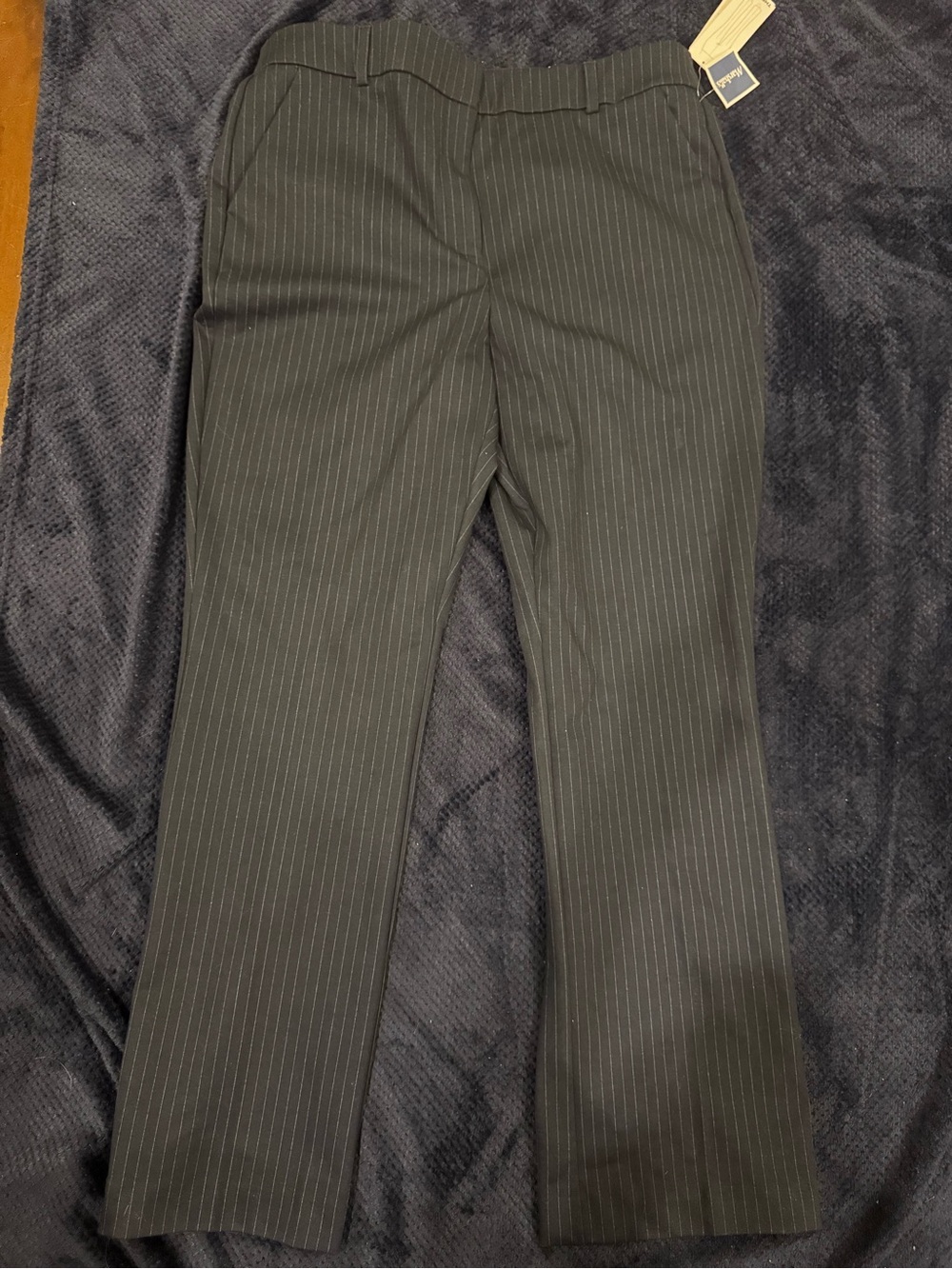 Rafaella Black Pinstripe Pants